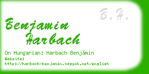 benjamin harbach business card
